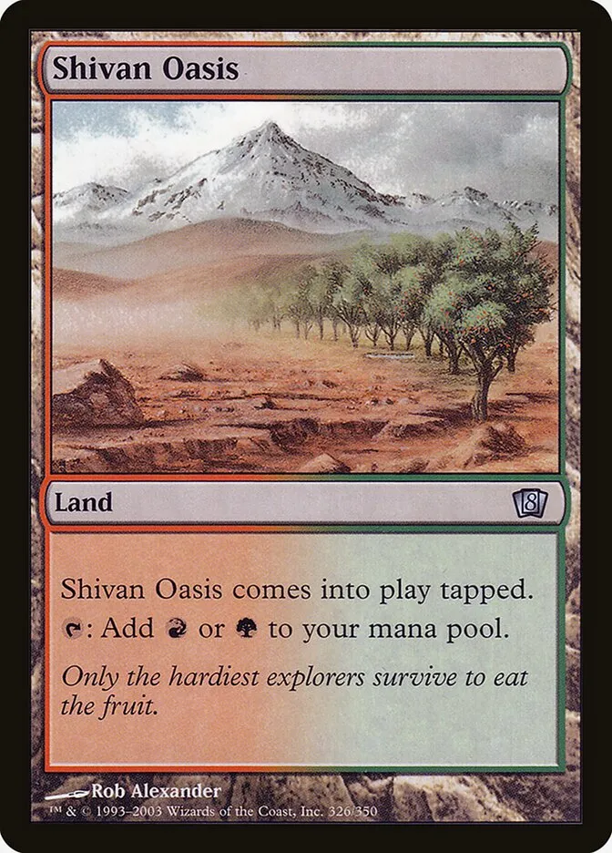 2003 Eighth Edition Shivan Oasis #326★ uncommon card image