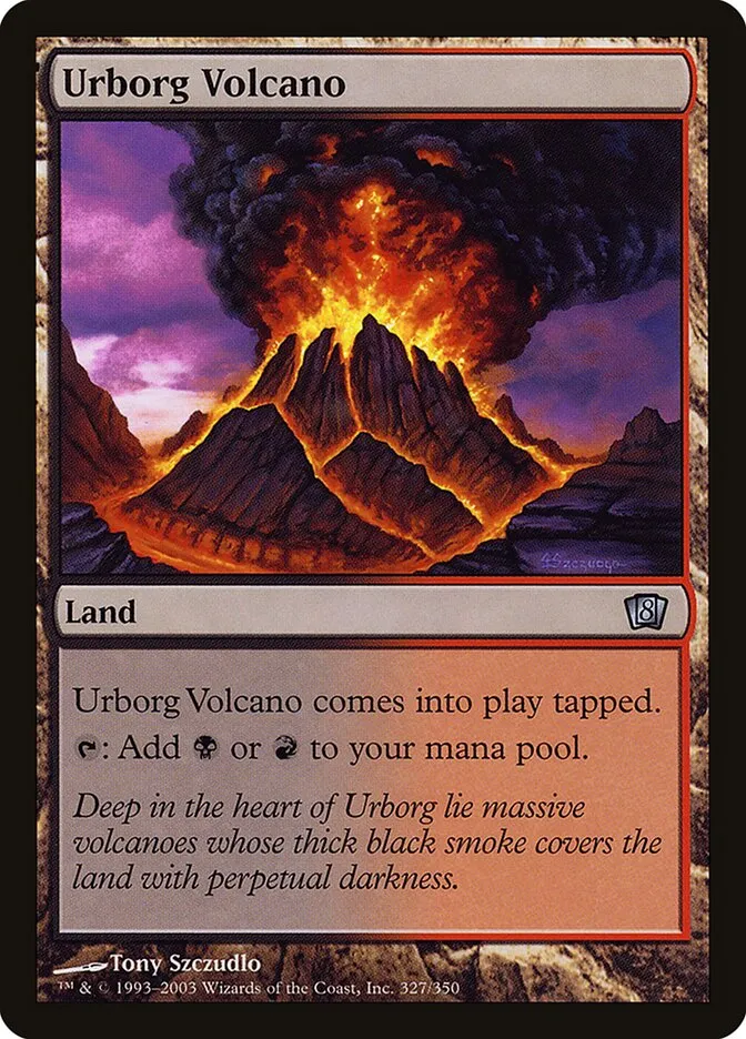 2003 Eighth Edition Urborg Volcano #327★ uncommon card image
