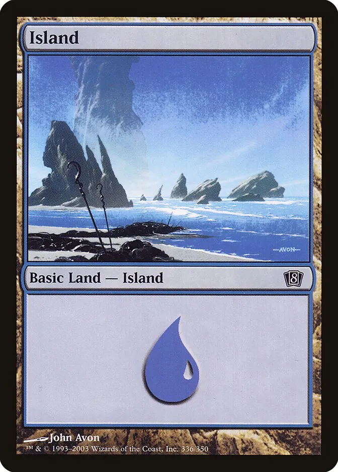 2003 Eighth Edition Island common #336 common card image