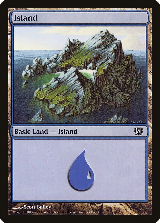 2003 Eighth Edition Island common #338 common card image