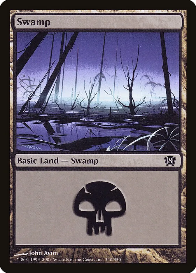 2003 Eighth Edition Swamp common #340 common card image