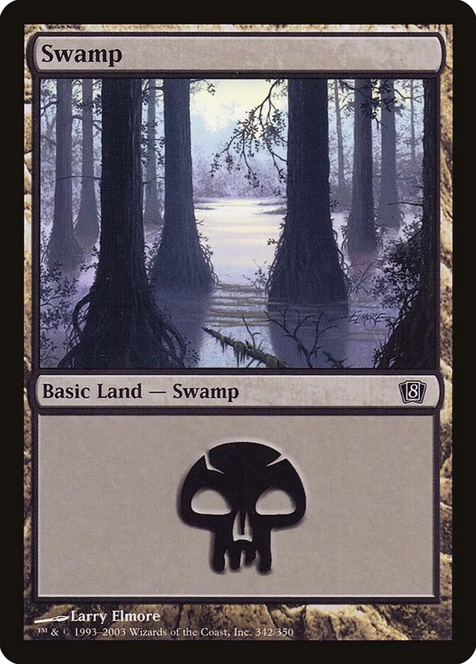 2003 Eighth Edition Swamp common #342 common card image