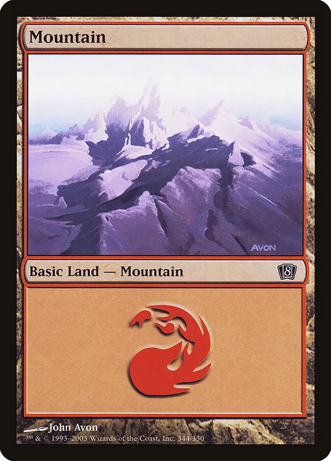 2003 Eighth Edition Mountain common #344 common card image