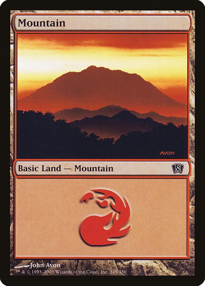 2003 Eighth Edition Mountain common #345 common card image