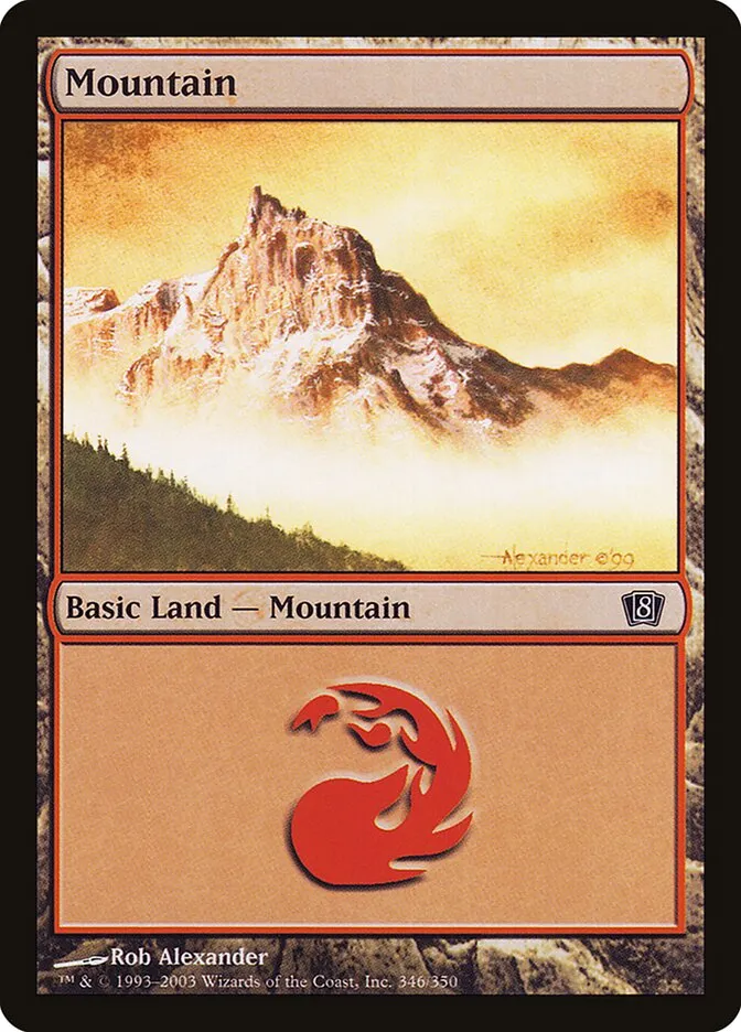 2003 Eighth Edition Mountain common #346 common card image
