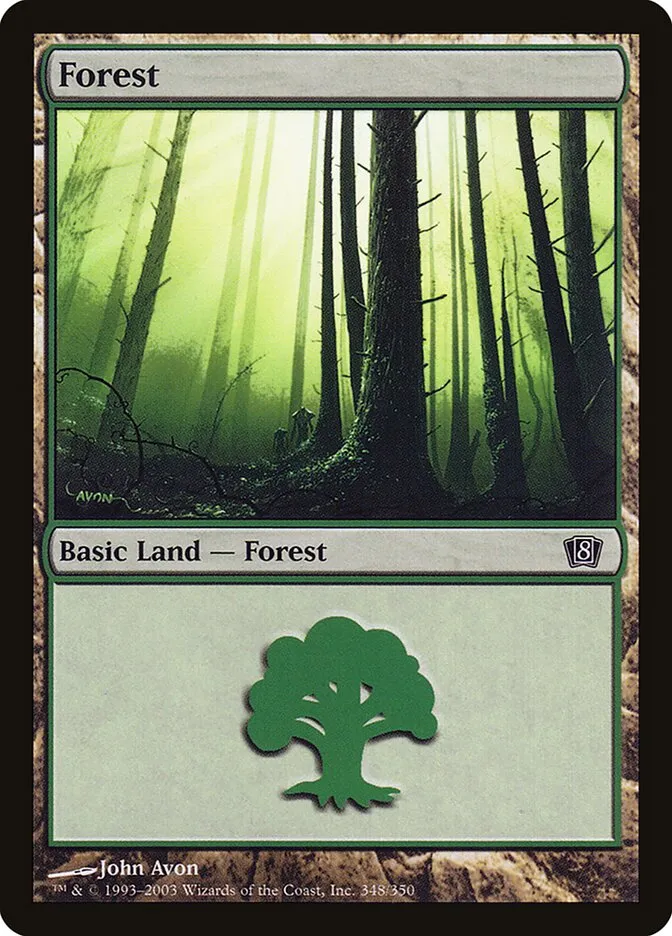 2003 Eighth Edition Forest common #348 common card image