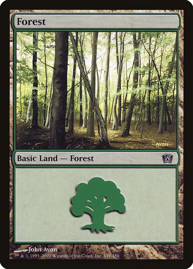 2003 Eighth Edition Forest common #349 common card image
