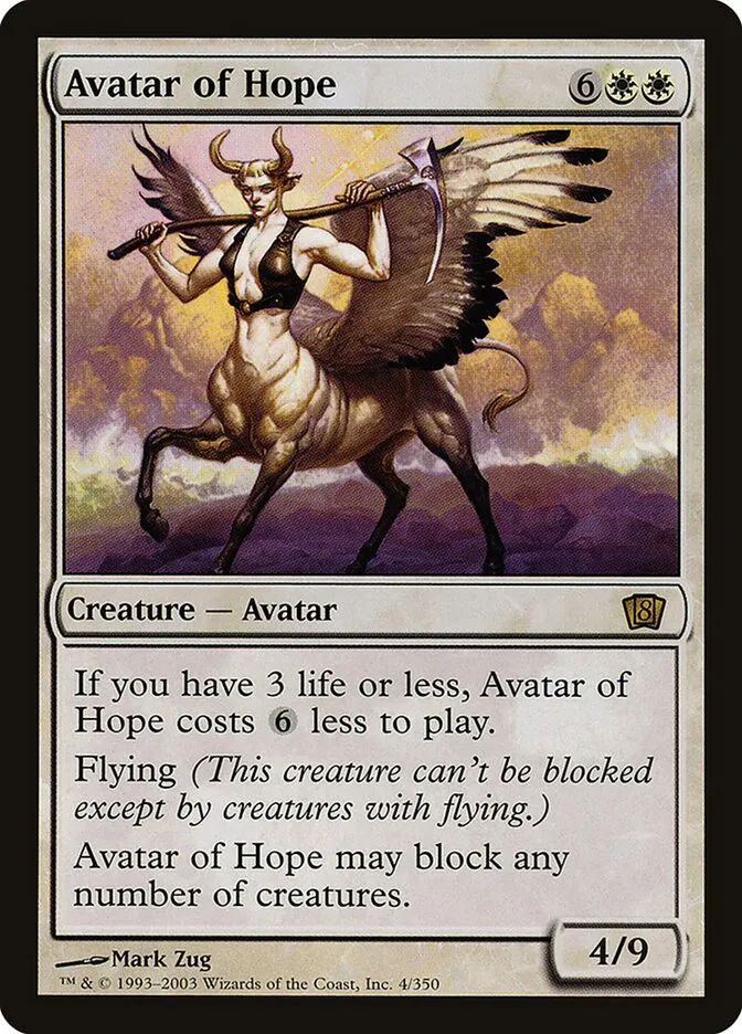 2003 Eighth Edition Avatar of Hope #4★ rare card image