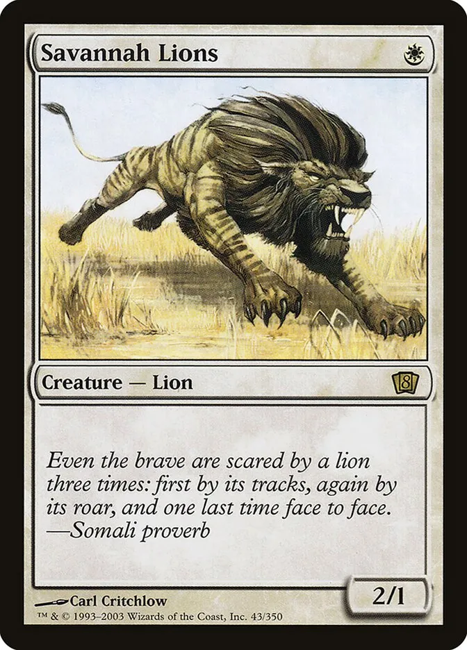 2003 Eighth Edition Savannah Lions #43★ rare card image