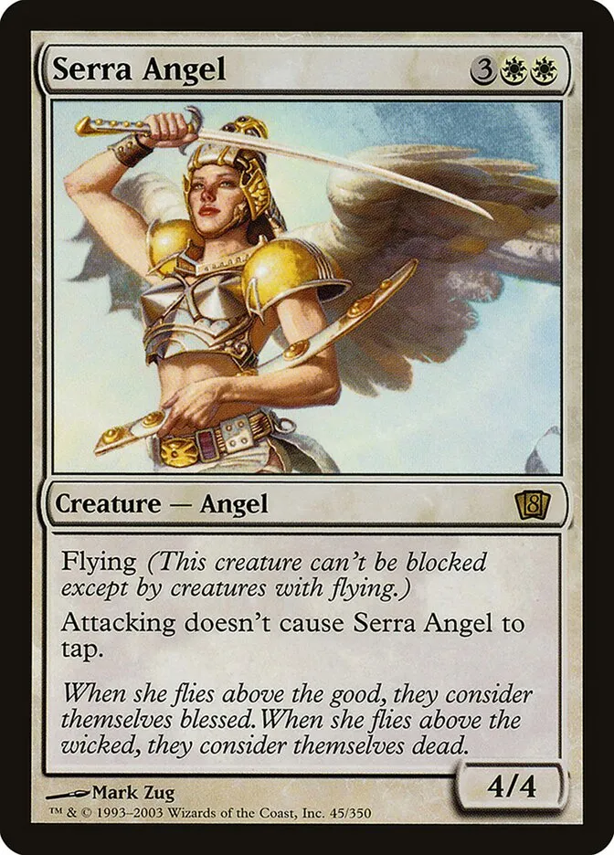 2003 Eighth Edition Serra Angel #45★ rare card image