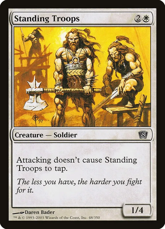 2003 Eighth Edition Standing Troops #48★ common card image