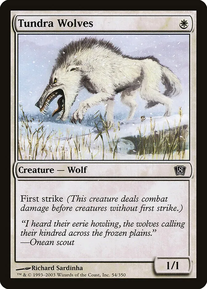2003 Eighth Edition Tundra Wolves #54★ common card image