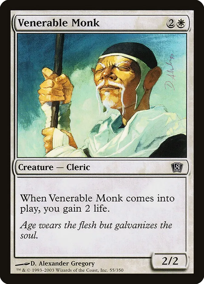 2003 Eighth Edition Venerable Monk #55★ common card image