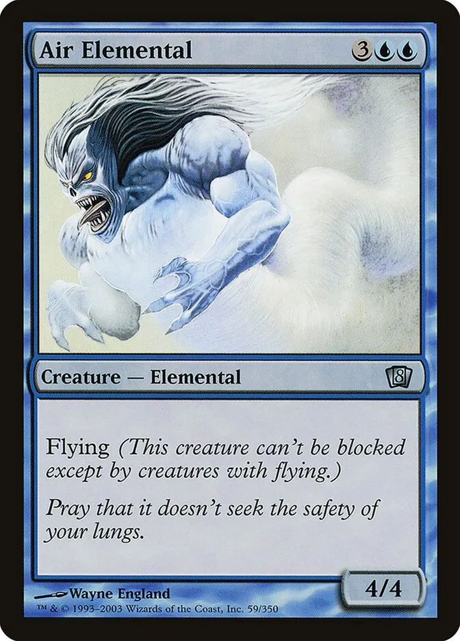 2003 Eighth Edition Air Elemental #59★ uncommon card image
