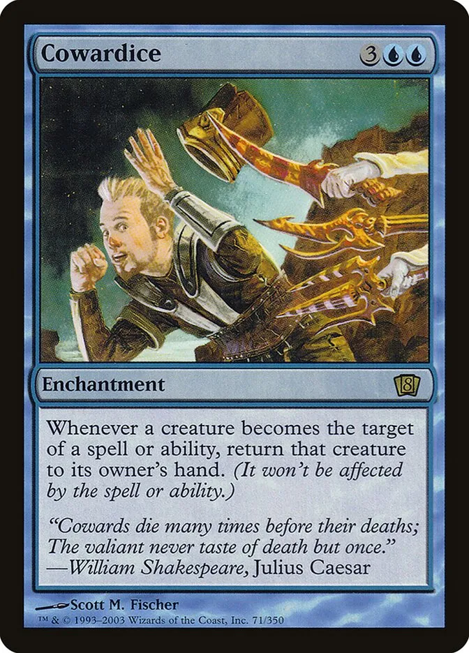 2003 Eighth Edition Cowardice #71★ rare card image