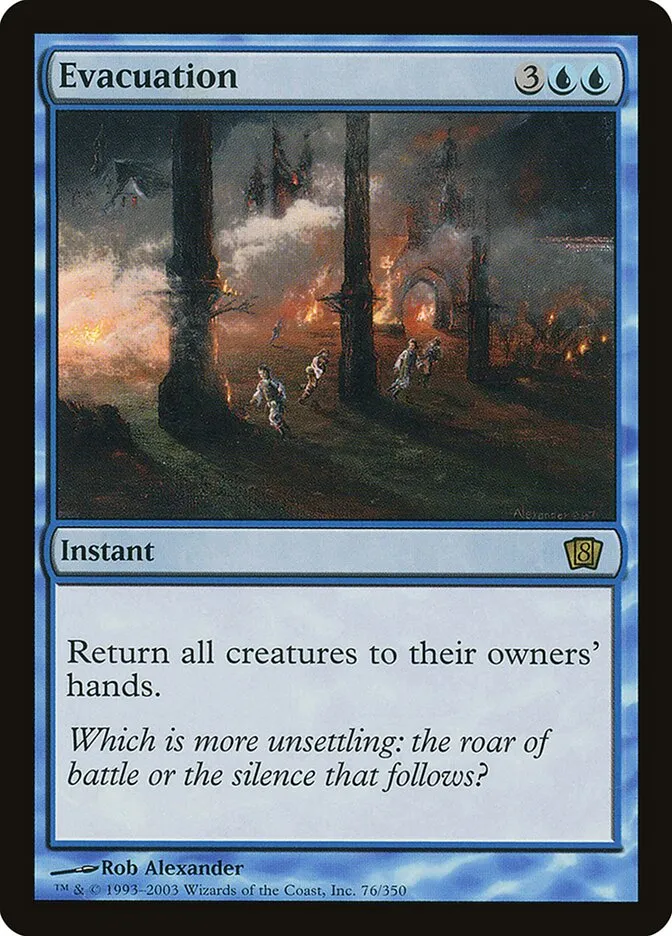 2003 Eighth Edition Evacuation #76★ rare card image