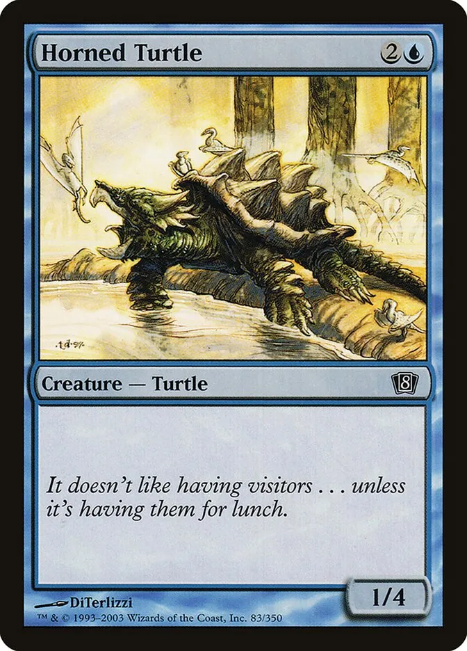 2003 Eighth Edition Horned Turtle #83★ common card image