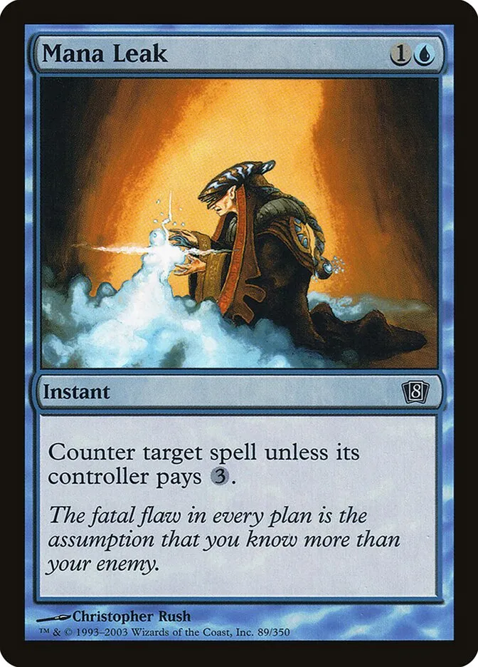 2003 Eighth Edition Mana Leak #89★ common card image