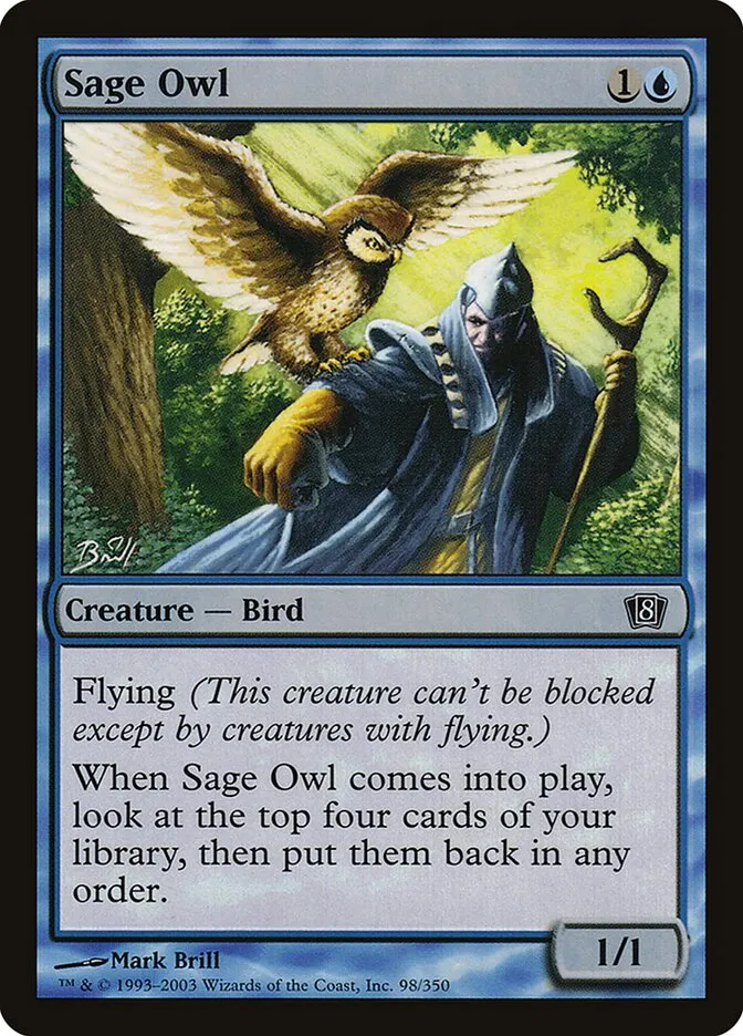 2003 Eighth Edition Sage Owl #98★ common card image