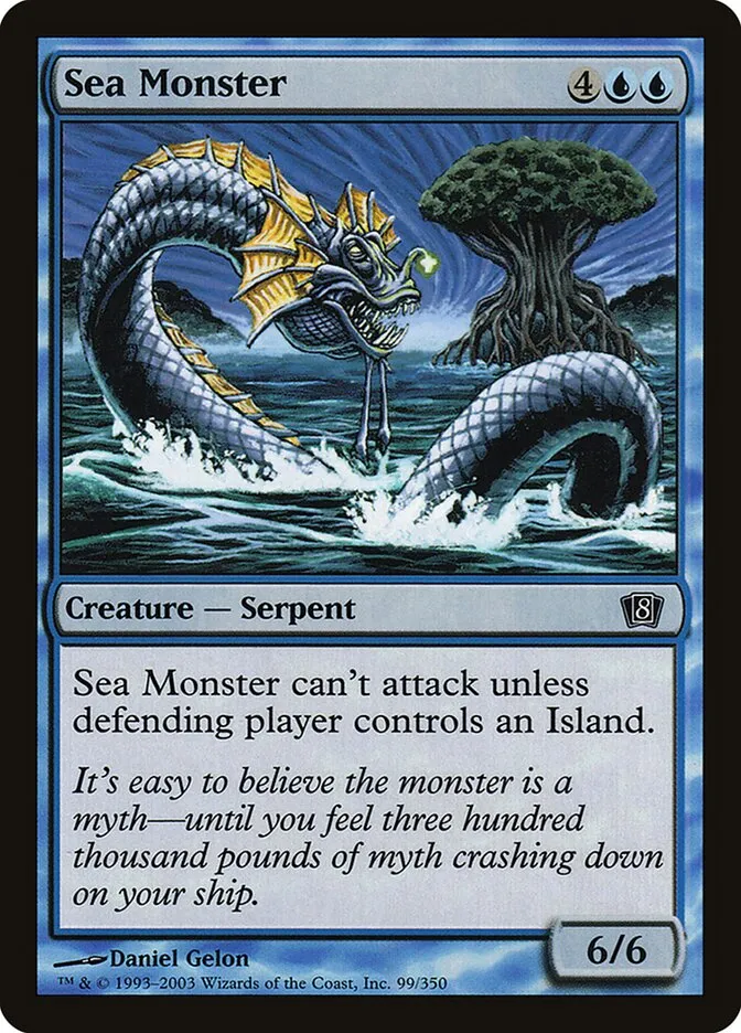 2003 Eighth Edition Sea Monster #99★ common card image