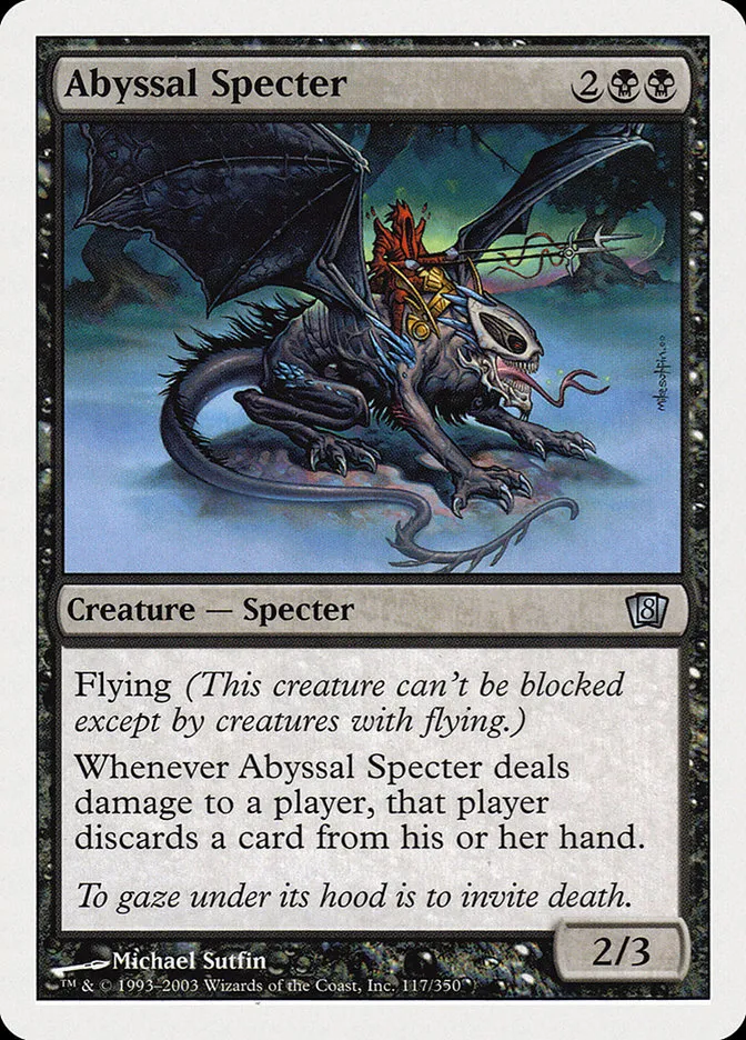 2003 Eighth Edition Abyssal Specter uncommon #117 uncommon card image