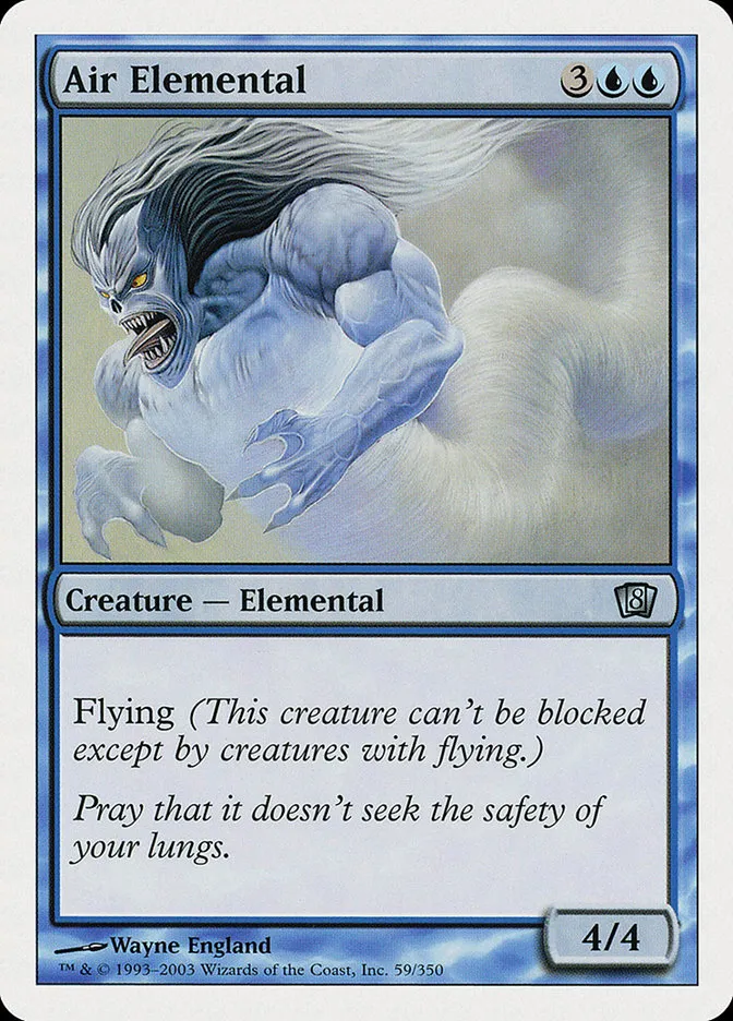2003 Eighth Edition Air Elemental uncommon #59 uncommon card image