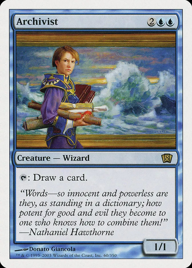 2003 Eighth Edition Archivist rare #60 rare card image
