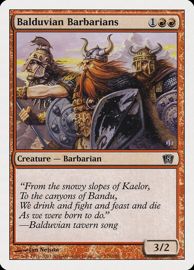 2003 Eighth Edition Balduvian Barbarians common #176 common card image