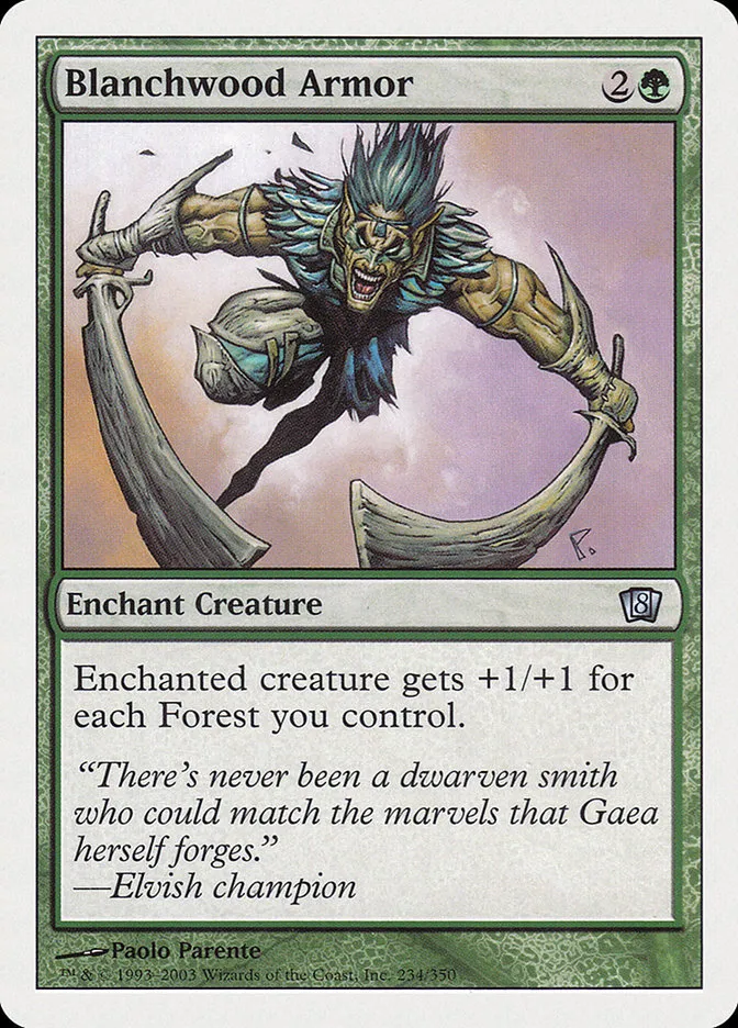 2003 Eighth Edition Blanchwood Armor uncommon #234 uncommon card image