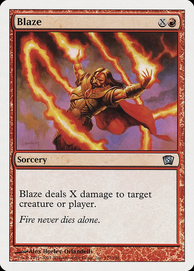 2003 Eighth Edition Blaze #177 uncommon card image