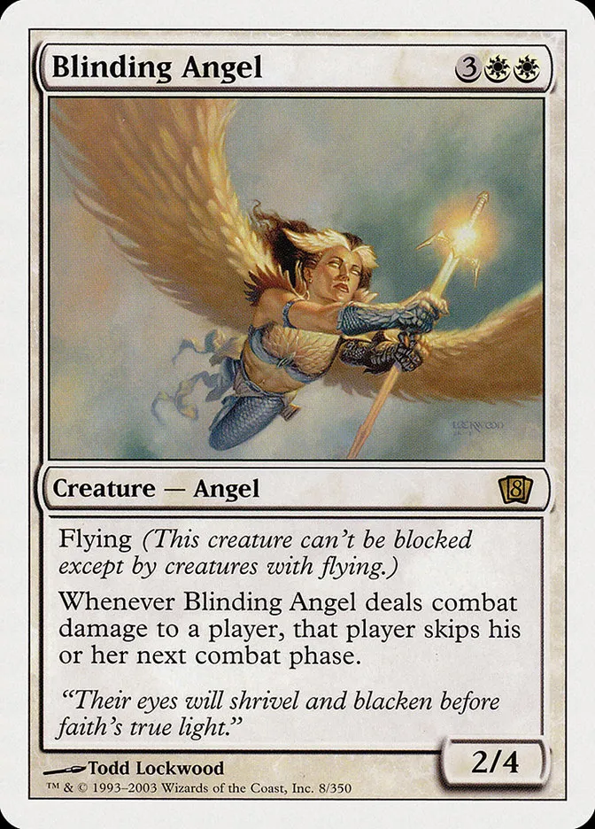 2003 Eighth Edition Blinding Angel rare #8 rare card image