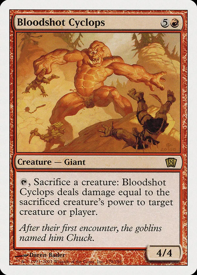 2003 Eighth Edition Bloodshot Cyclops #179 rare card image