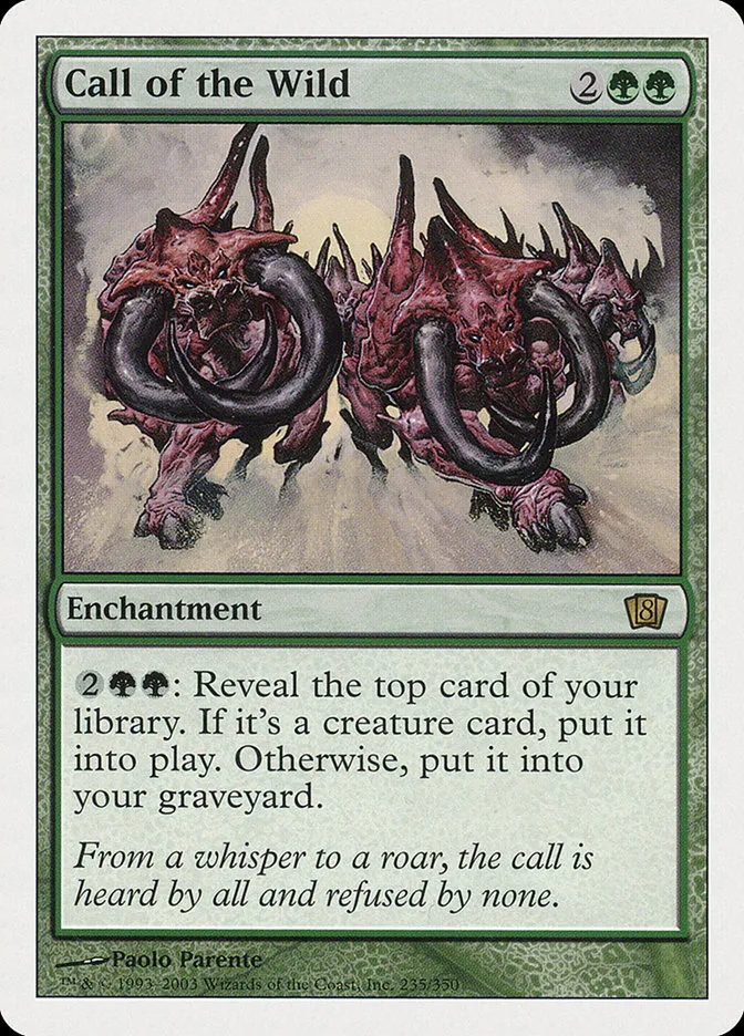 2003 Eighth Edition Call of the Wild #235 rare card image