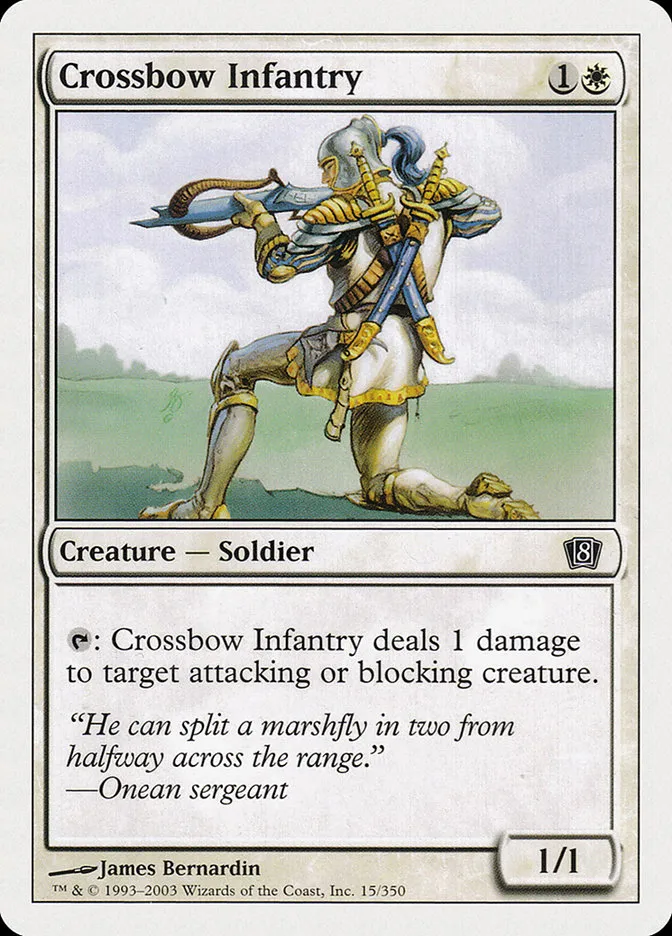 2003 Eighth Edition Crossbow Infantry common #15 common card image