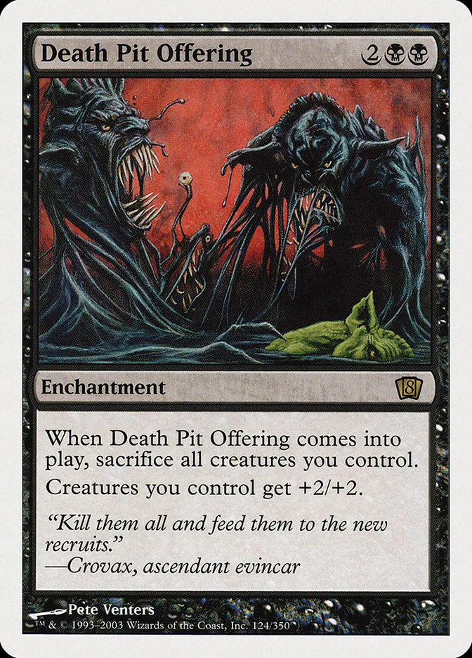 2003 Eighth Edition Death Pit Offering rare #124 rare card image