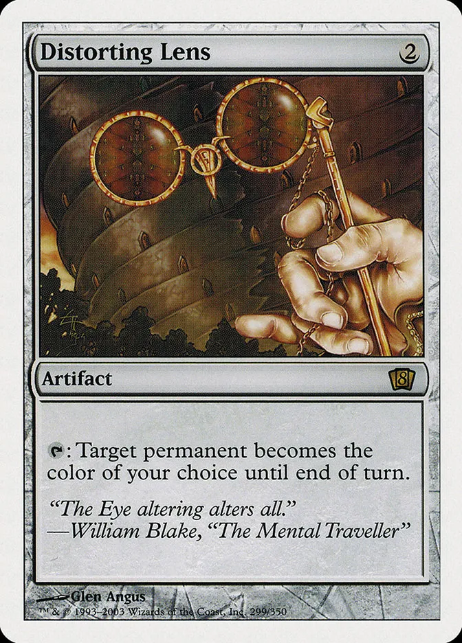 2003 Eighth Edition Distorting Lens rare #299 rare card image