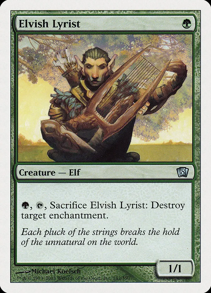 2003 Eighth Edition Elvish Lyrist uncommon #242 uncommon card image