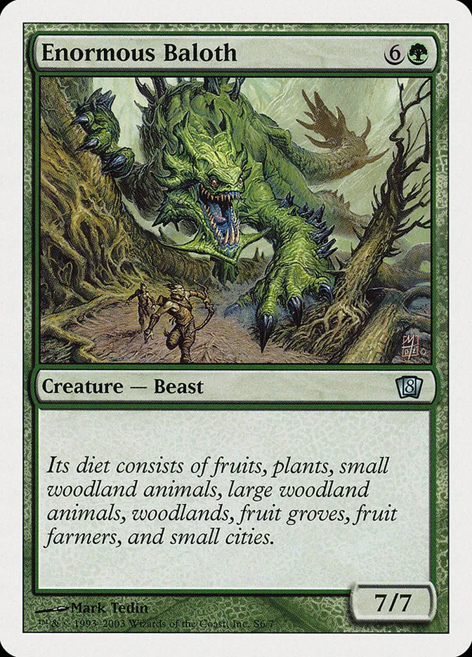 2003 Eighth Edition Enormous Baloth uncommon #S6 uncommon card image