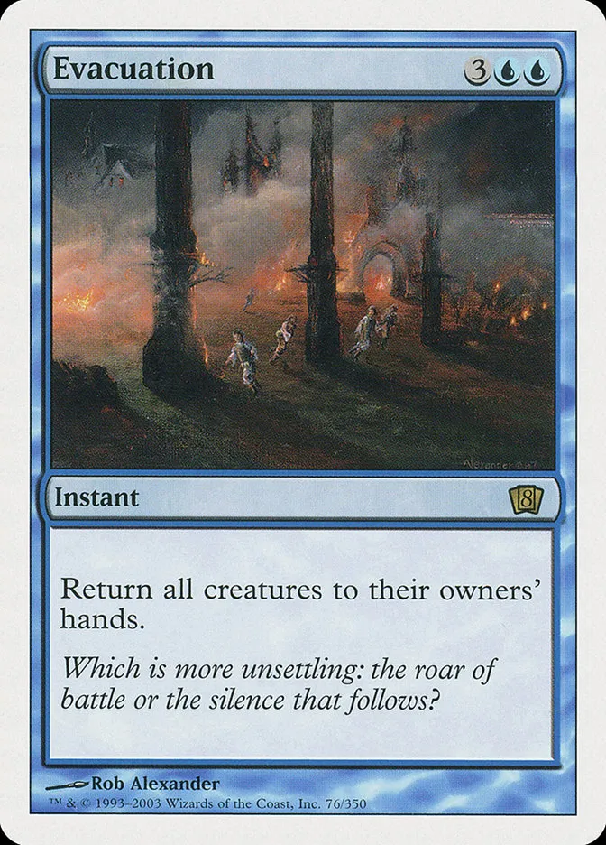 2003 Eighth Edition Evacuation rare #76 rare card image
