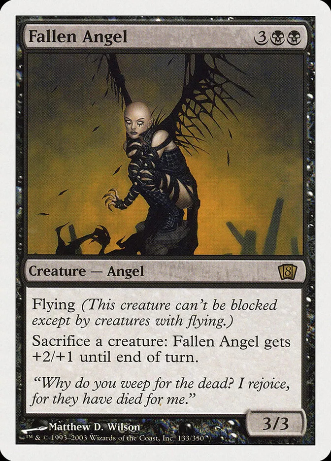 2003 Eighth Edition Fallen Angel rare #133 rare card image
