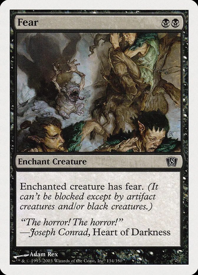 2003 Eighth Edition Fear common #134 common card image
