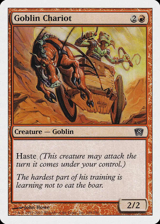 2003 Eighth Edition Goblin Chariot common #188 common card image
