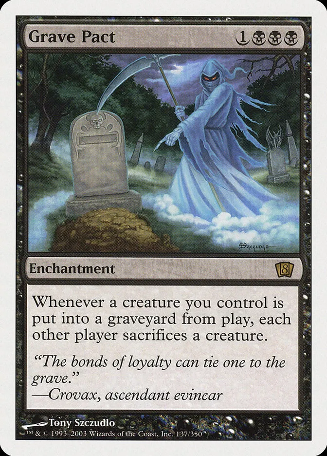 2003 Eighth Edition Grave Pact rare #137 rare card image