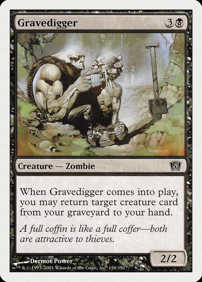 2003 Eighth Edition Gravedigger common #138 common card image