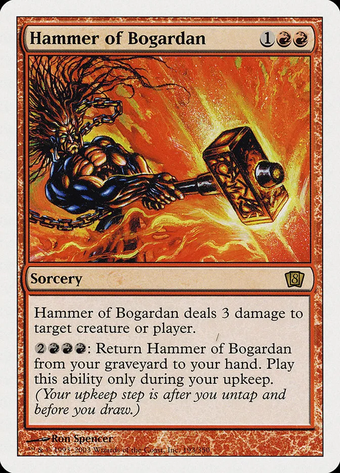 2003 Eighth Edition Hammer of Bogardan #193 rare card image