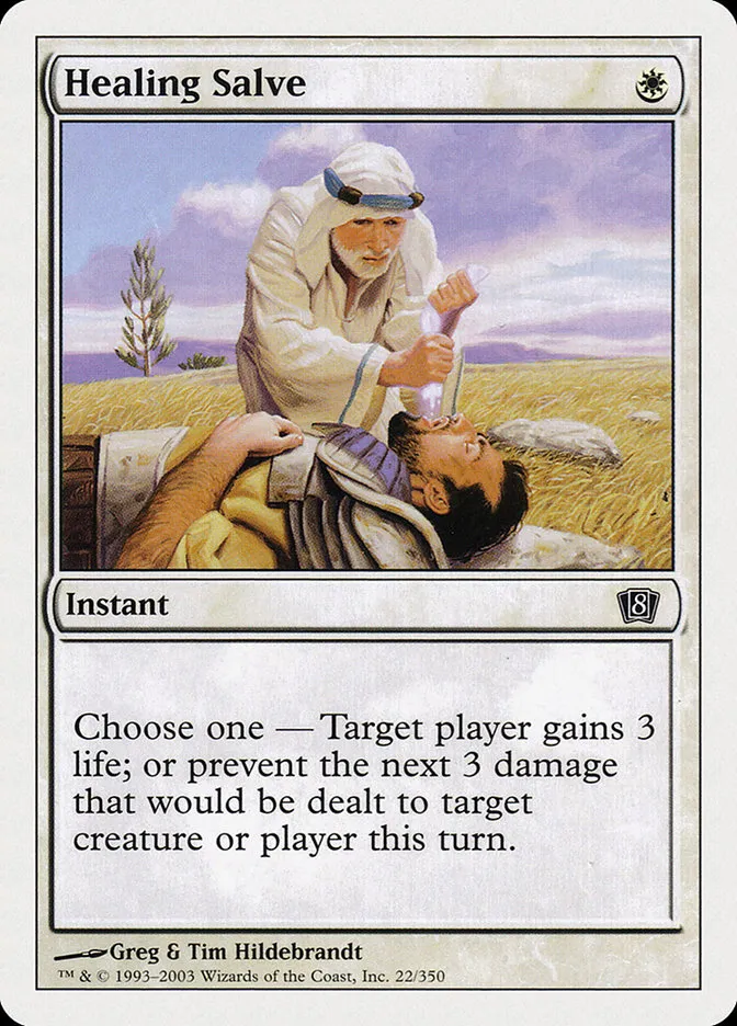 2003 Eighth Edition Healing Salve common #22 common card image