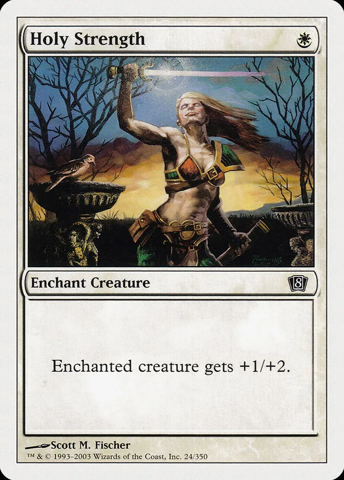 2003 Eighth Edition Holy Strength common #24 common card image
