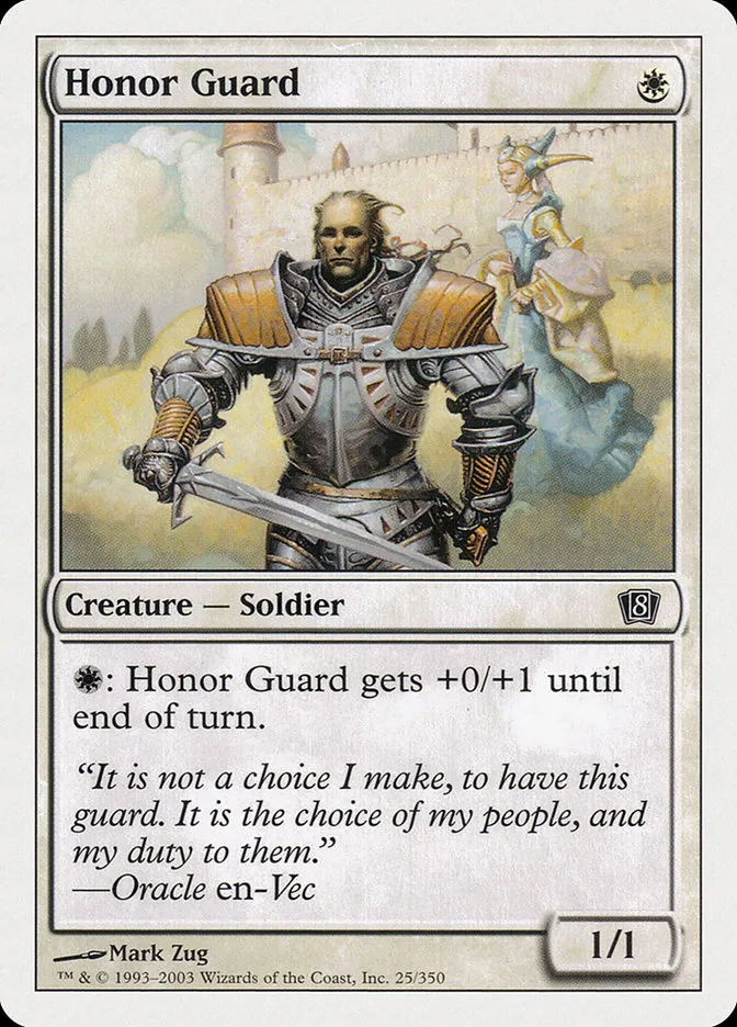 2003 Eighth Edition Honor Guard common #25 common card image