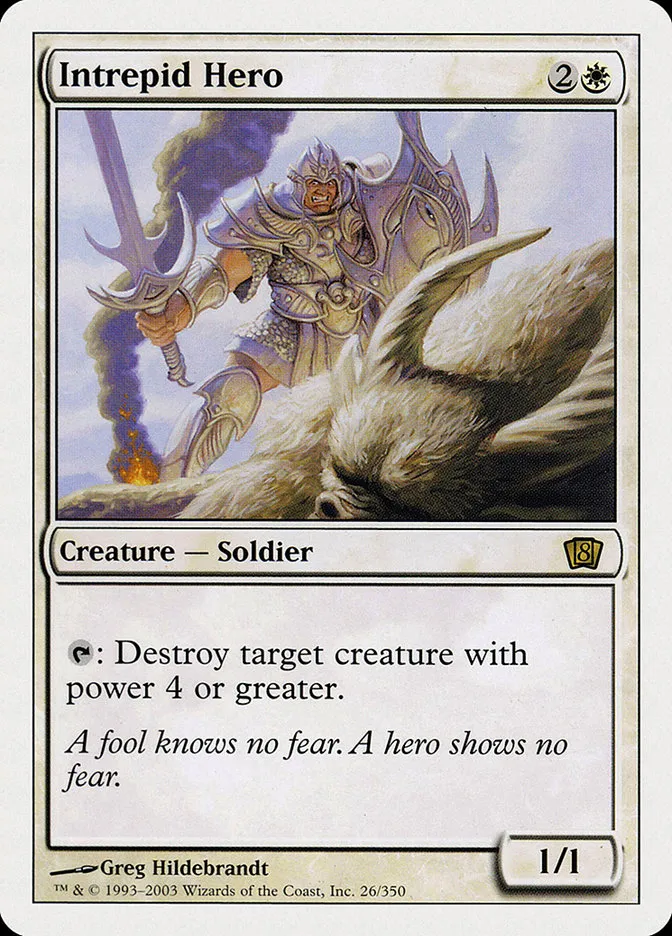 2003 Eighth Edition Intrepid Hero rare #26 rare card image