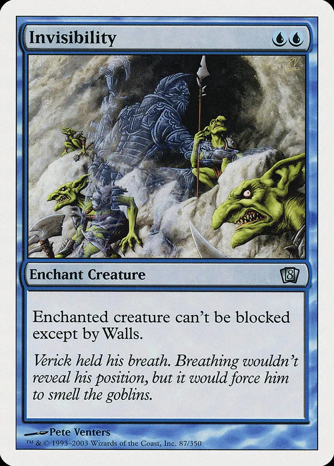 2003 Eighth Edition Invisibility uncommon #87 uncommon card image